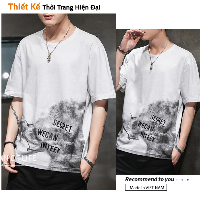 Áo thun nam mã TT56.0 kiểu dáng Áo tay lỡ nam form rộng thể thao cộc tay đẹp cho mùa hè vải cotton