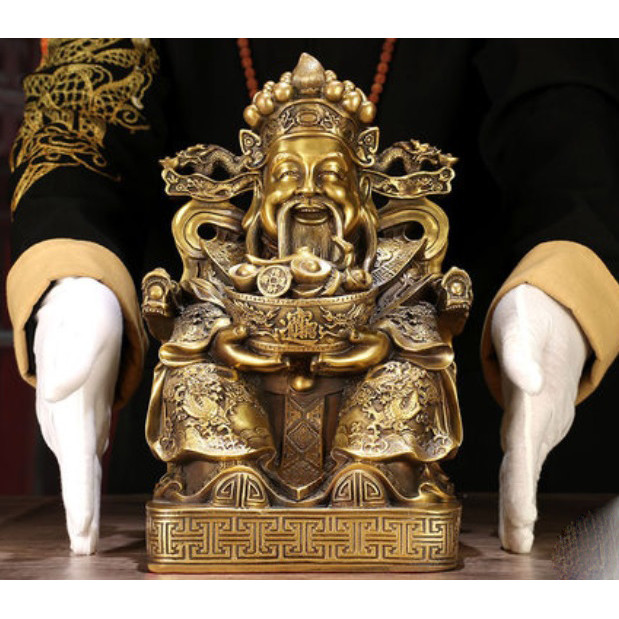 Tượng thần của cải tài lộc bằng đồng thau phong thủy Hồng THắng