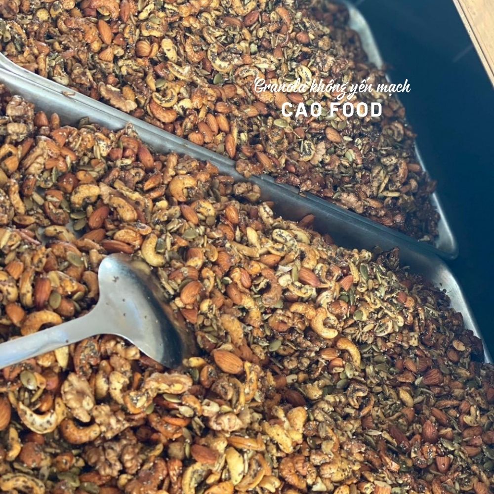 [500GR] Granola siêu hạt không yến mạch nướng mật ong CAO Food từ hạt dinh dưỡng cao cấp 100% không đường