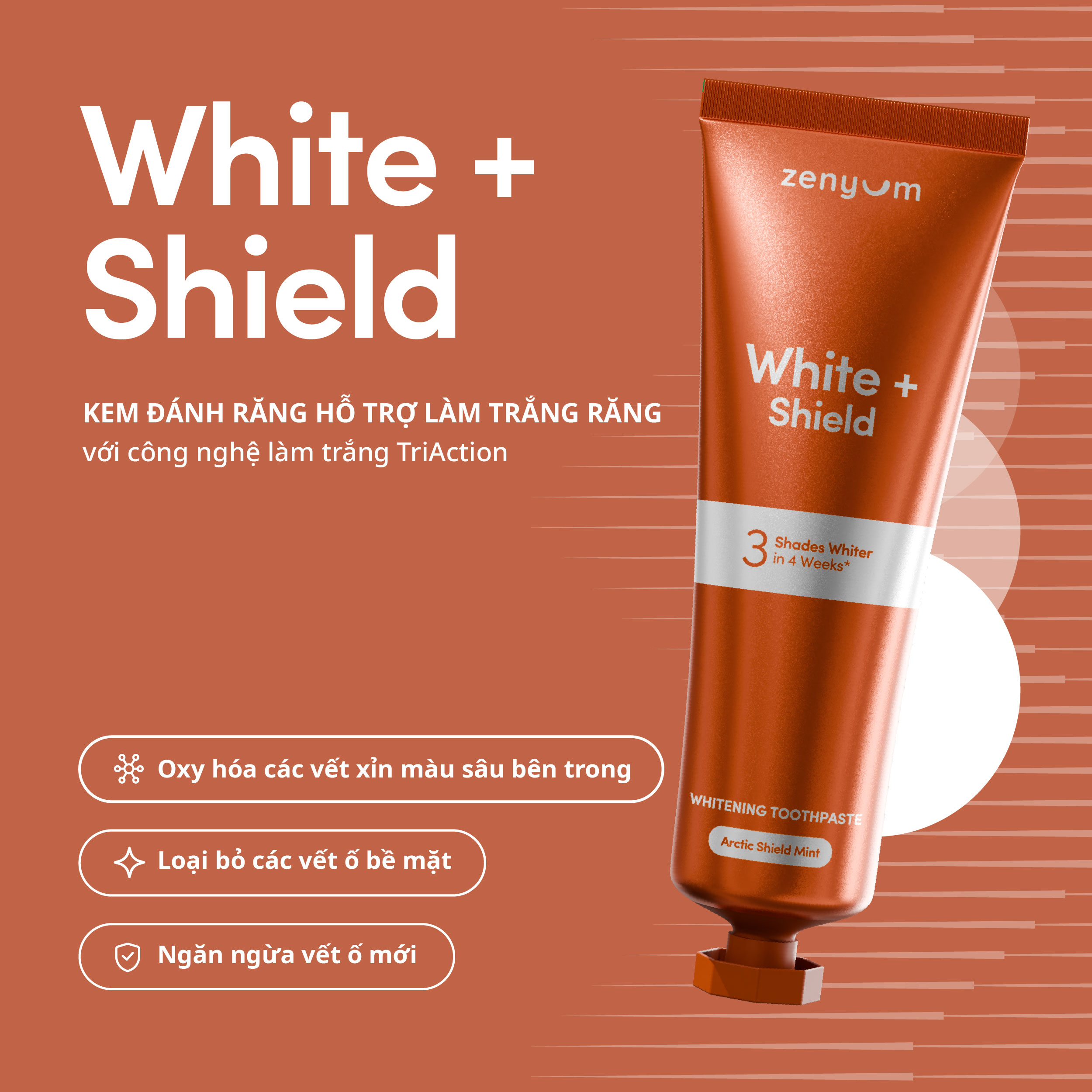 [MỚI] Kem Đánh Răng Hỗ Trợ Làm Trắng Răng Zenyum White + Shield Whitening 100g