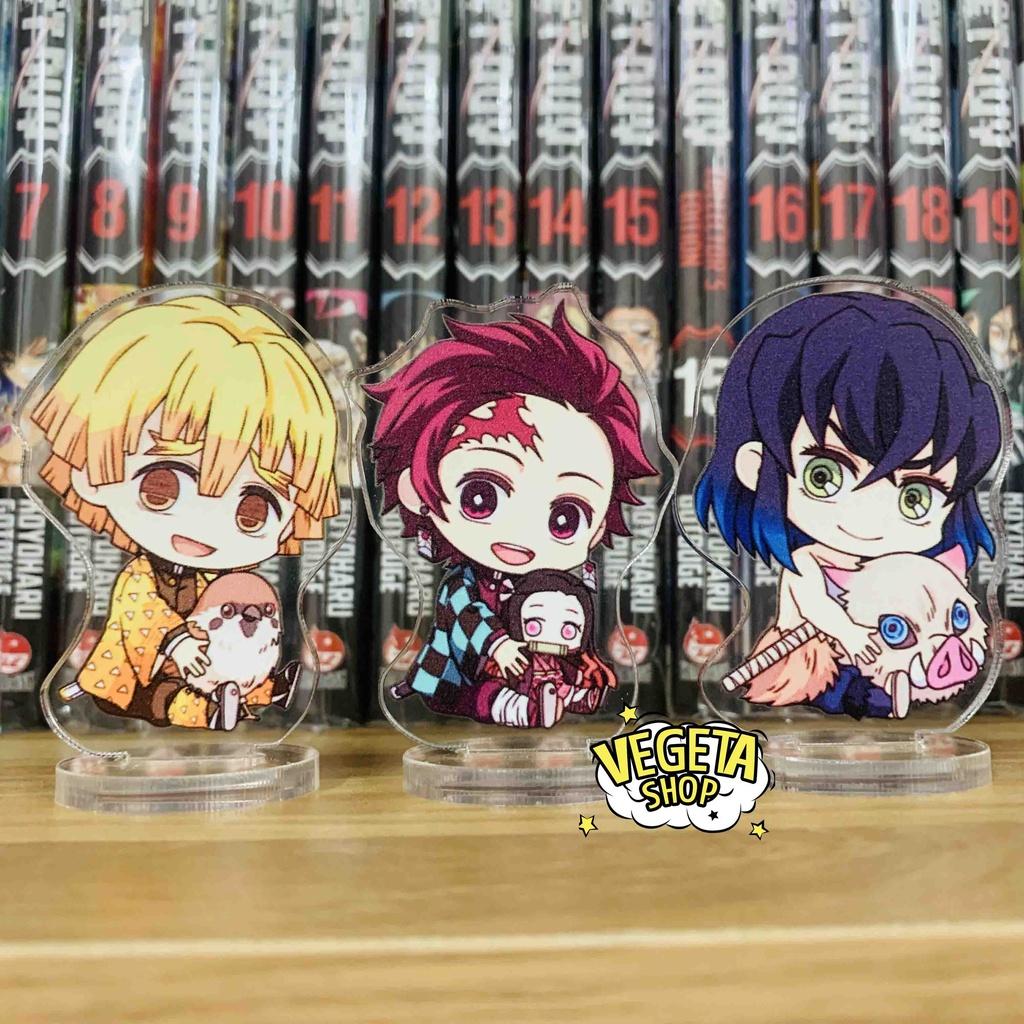 Mô Hình Tượng Standee Acrylic Mica 2 mặt - Set 9 Kimetsu no Yaiba - Tanjiro Nezuko Zenitsu Inosuke Giyu Rengoku Shinobu