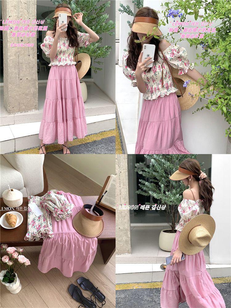 TOBE1SHOP Váy dài chữ A kiểu Pháp, váy dài, váy gió, váy dài, váy rộng, váy nửa người.