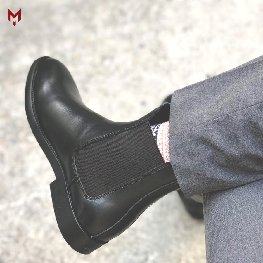 Giày tây chelsea boots classic mad công sở cao cổ nam da bò cao cấp thời trang  phong cách