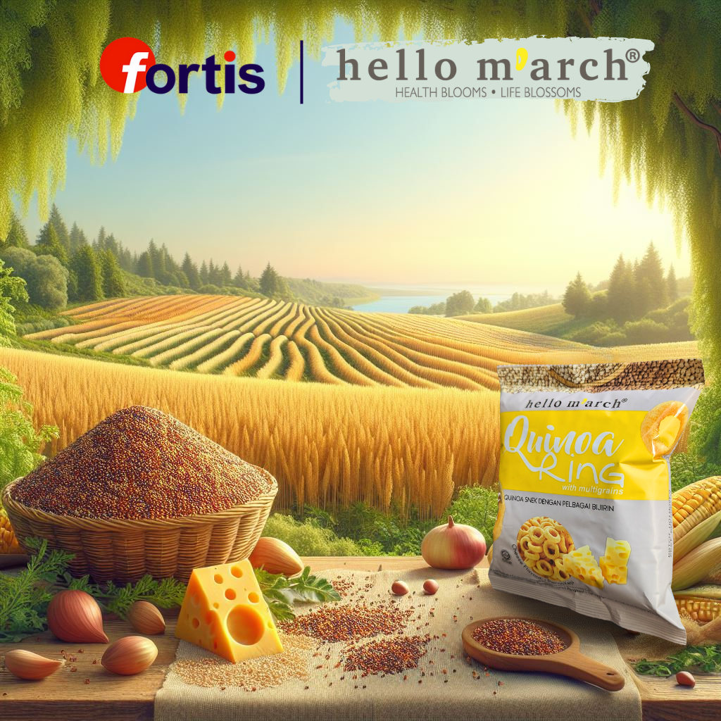 Snack Ngũ Cốc Vị Phô Mai Hạt Quinoa Hello March Gói 30g