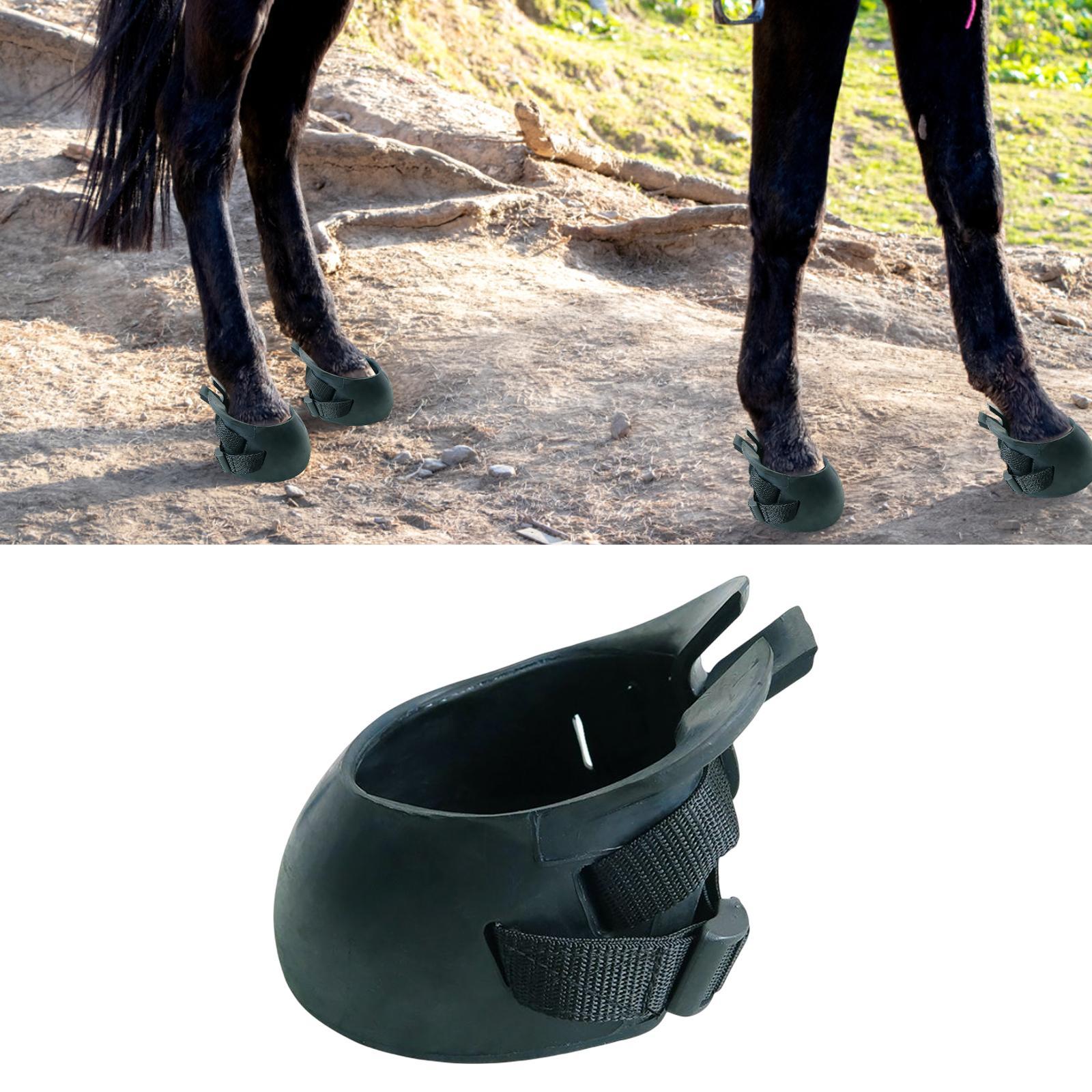 2x Horse Hoof Boots Outdoor Durable Horses Protection Training Riding Parts