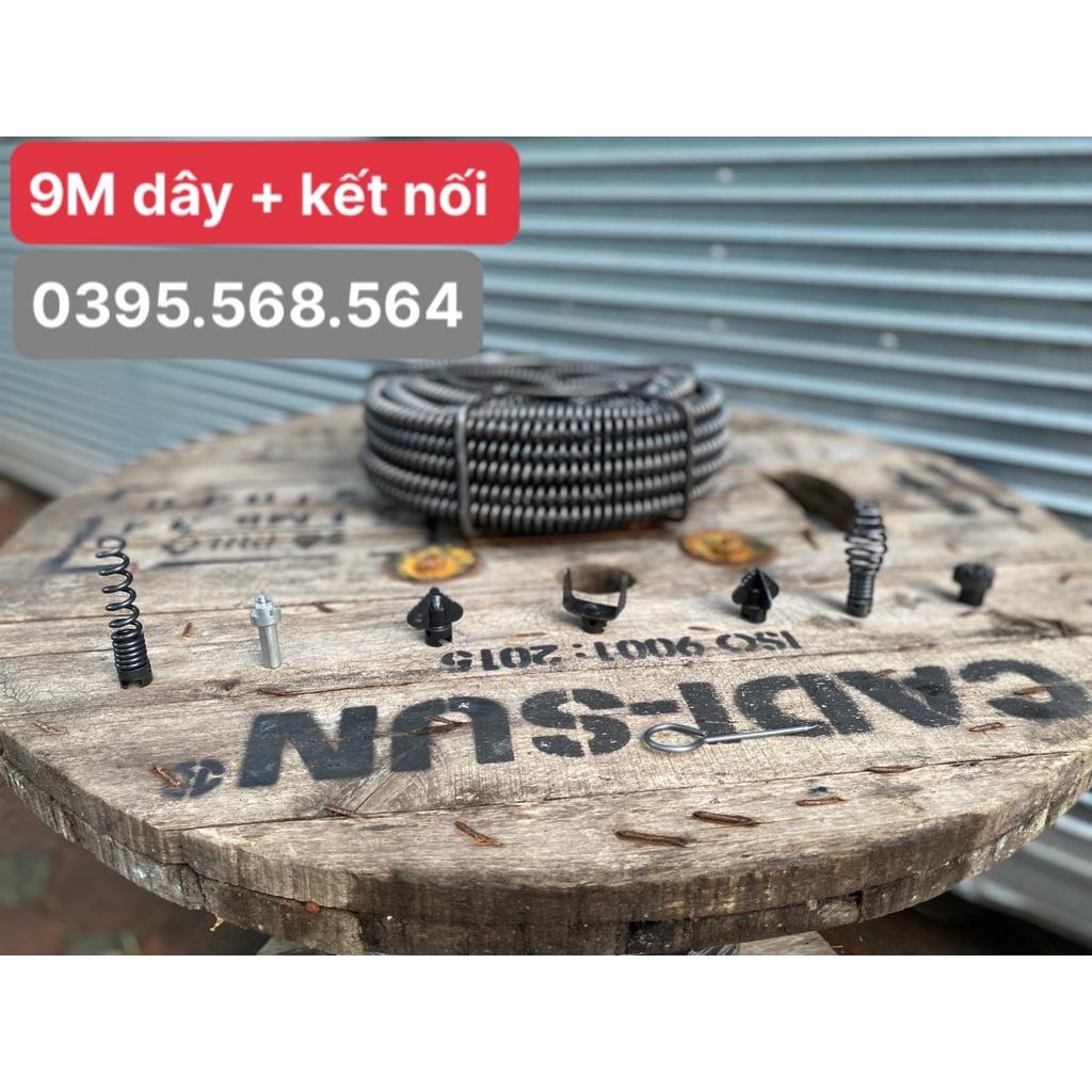 9M dây thông cống + 6 đầu thông+Kết nối