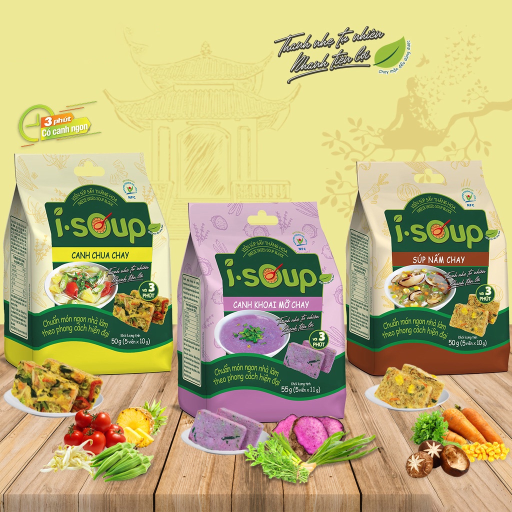 Combo Best Seller 3 Túi Canh I-Soup Thuần Chay