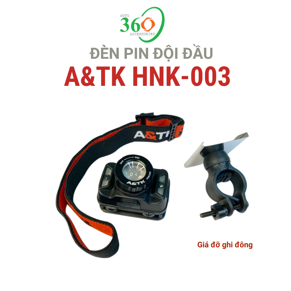 Đèn Pin Đội Đầu A&amp;TK HNK-003, Đèn Pin Đội Đầu Siêu Sáng 5 Chế Độ, Cảm Biến Chuyển Động, Chống Nước