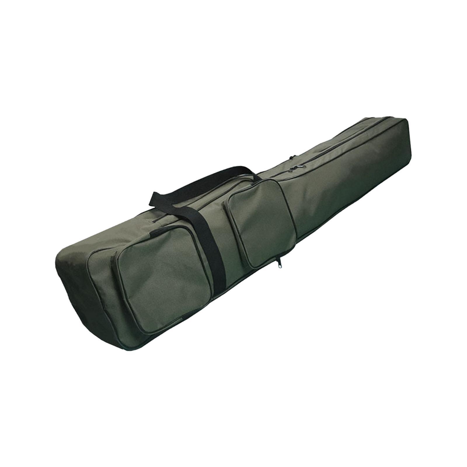 Fishing Rod Case Bag Organizer with Shoulder Strap, Tool Storage Fishing Pole Bag Carrier for Ice Fishing, Fly Fishing Rod, Reel, Tackle, Travel