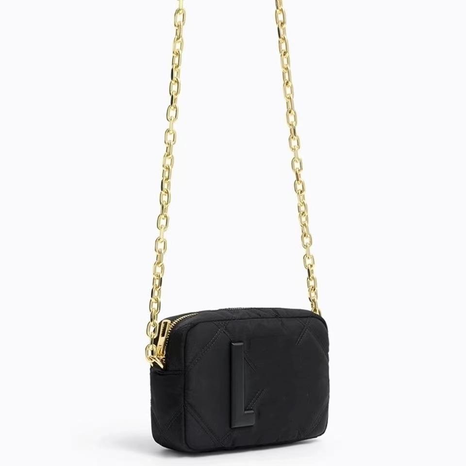 Nắp Bật Nhỏ Nylon Túi Messenger Cho Nữ Túi Đeo Chéo Unisex Dây Xích Nắp Túi Vải Đeo Vai Túi Xách Nữ Chữ Ví