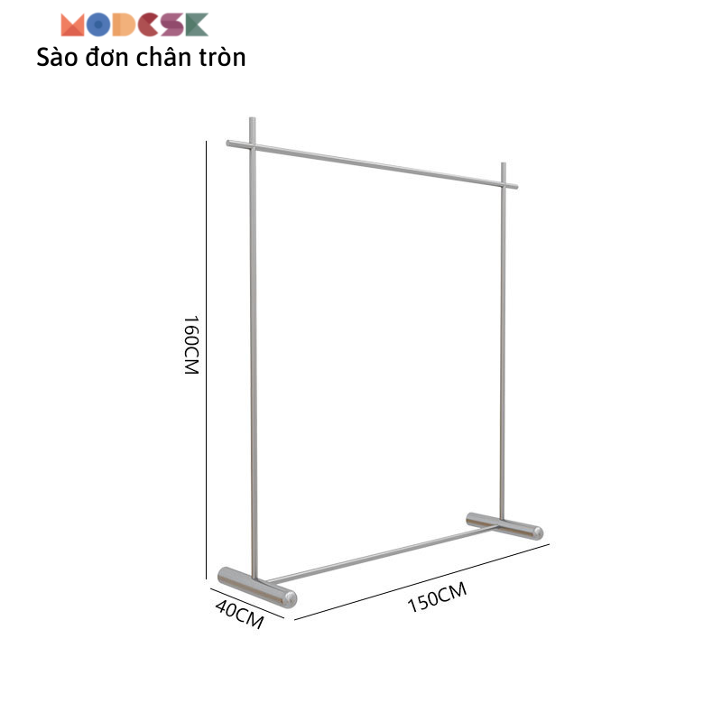 Sào/Giá đơn chân tròn Inox 304 Modesk