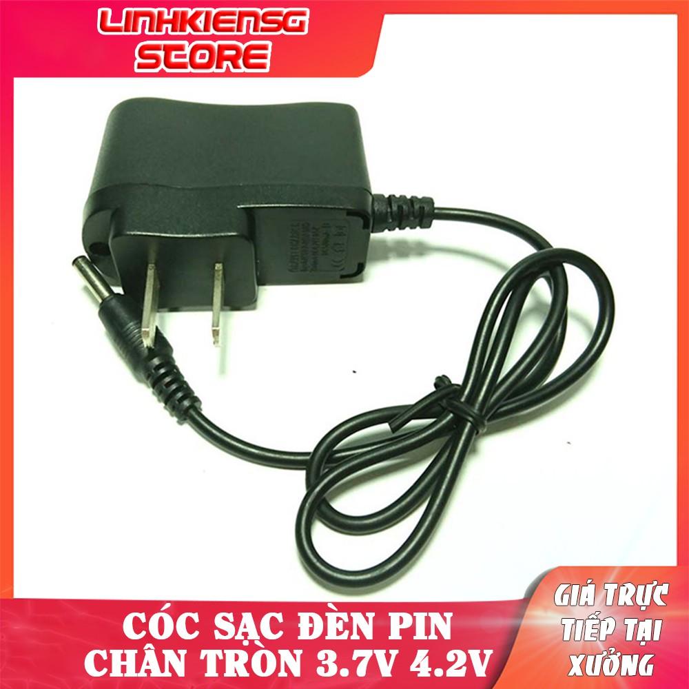 Cóc củ sạc đèn pin 4.2v chân tròn cho pin 18650 CHO ĐÈN ĐỘI ĐẦU ĐÈN PIN CẦM TAY