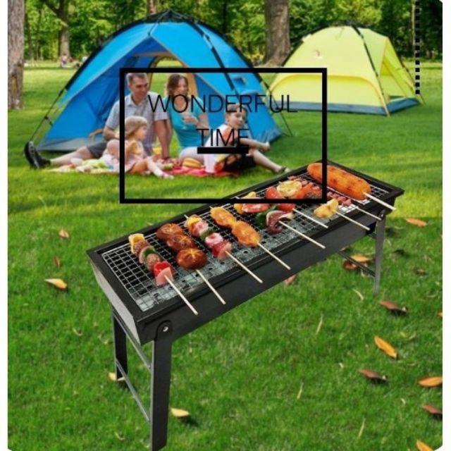 Bếp nướng than hoa BBQ ngoài trời cao cấp, Lò nướng ngoài trời đa năng tiện lợi thiết kế sang trọng chịu nhiệt cao