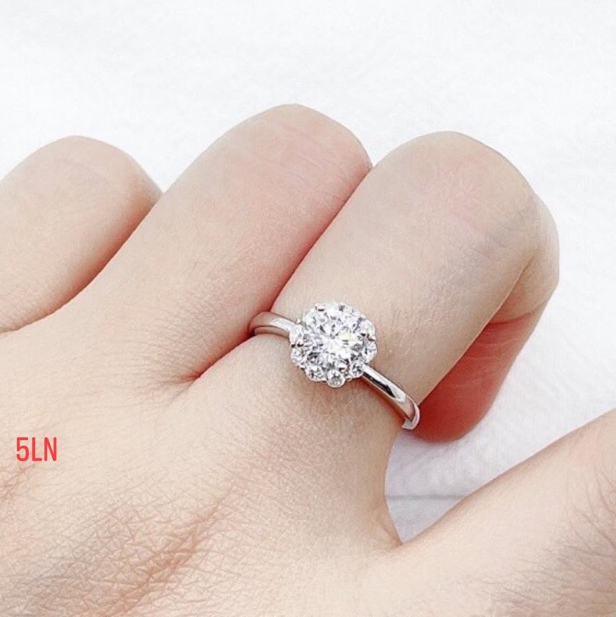 Nhẫn bạc nữ mặt đá thời trang chất liệu bạc s925 MS047