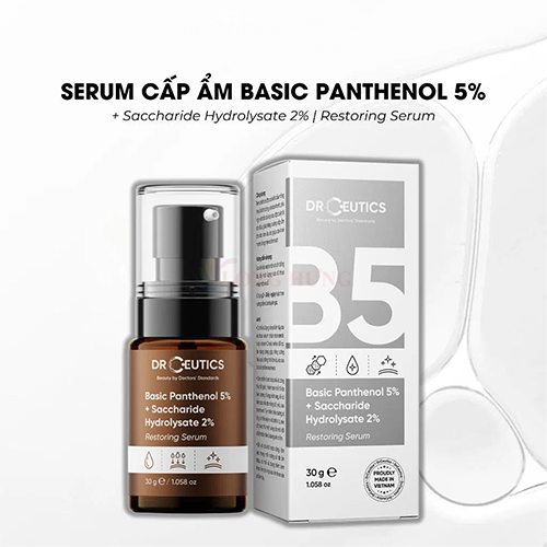 Tinh chất dưỡng ẩm DrCeutics Basic Panthenol 5% + Saccharide Hydrolysate 2% (30g/40g) - Hàng chính hãng