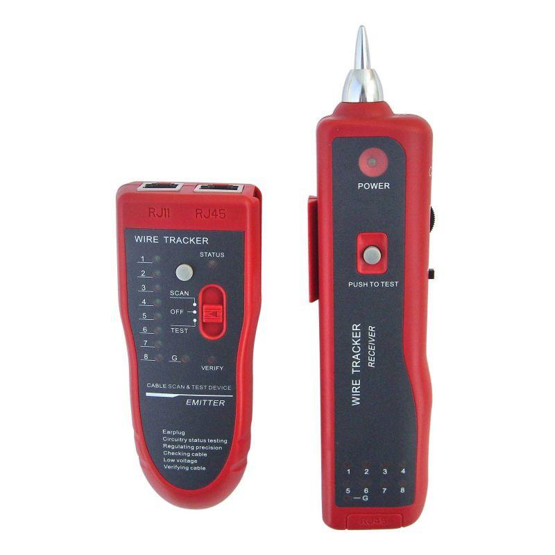 Máy test mạng dò dây mạng RJ11 - RJ45 âm tường giá rẻ