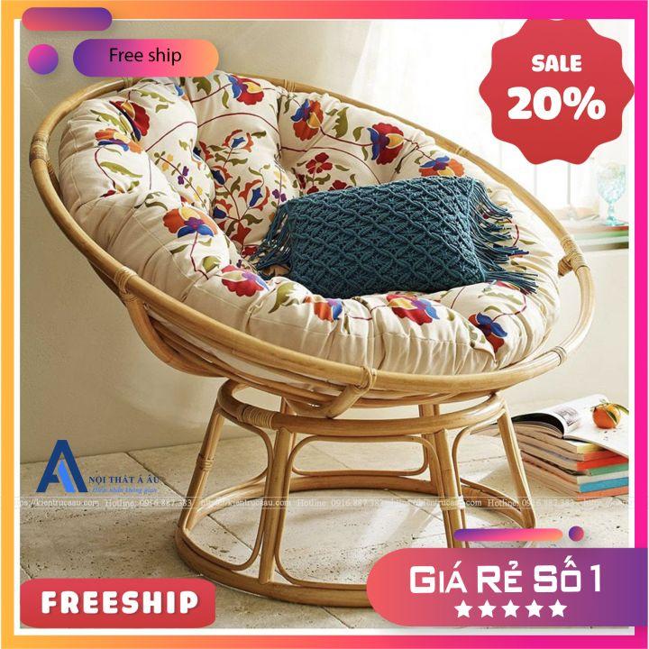 NỆM GHẾ PAPASAN 1M3 - NỆM VẢI BỐ CAO CẤP - Kiến Trúc Á Âu - Nội Thất Mây Tre Đan