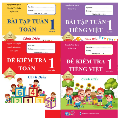 Sách - Combo Đề Kiểm Tra và Bài Tập Tuần Toán và Tiếng Việt 1 - Cánh Diều - Học Kì 2