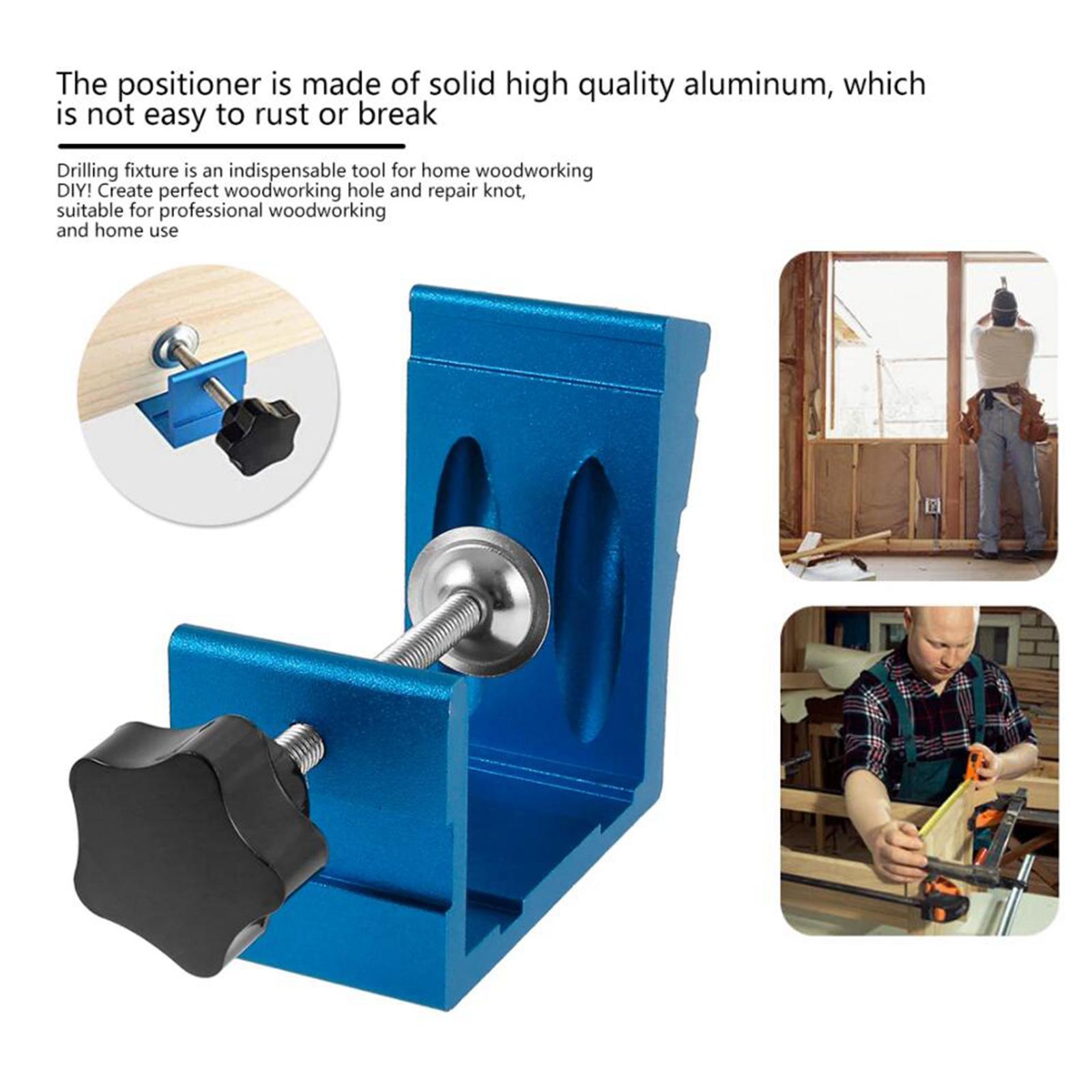 Carpenters 15 Degree Pocket Hole Jig Kit Dowel Oblique Drill Wood Tool Woodworking Locator