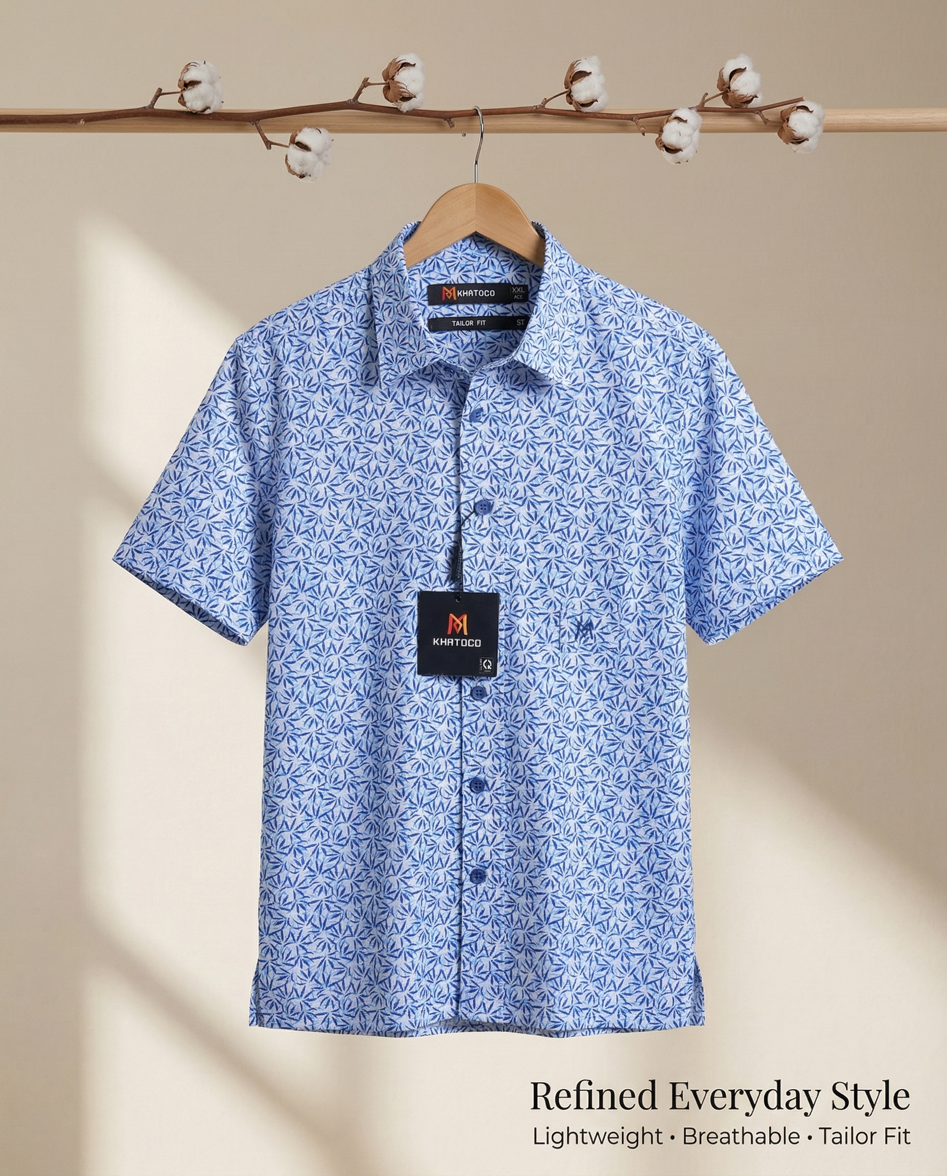 Áo sơ mi tay ngắn Khatoco Sale 430k giá tem (538k) (S-2XL)