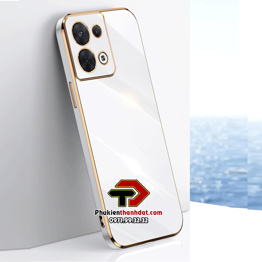 Ốp lưng cho OPPO Reno8 5G silicone dẻo màu viền xi