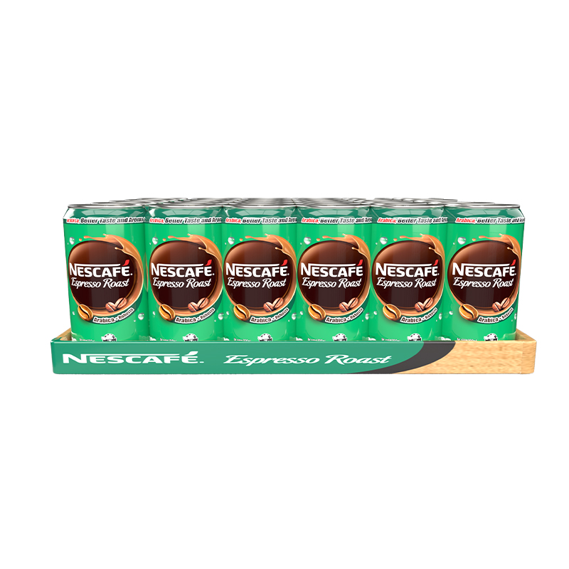 [Tặng Máy Phun Sương Để Bàn] Thùng 30 Lon Cà phê uống liền NESCAFÉ Espresso Roast (lon 180ml)