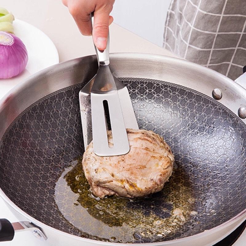 Kẹp Inox Gắp Nóng Thức Ăn, Xẻng Gắp Thức Ăn
