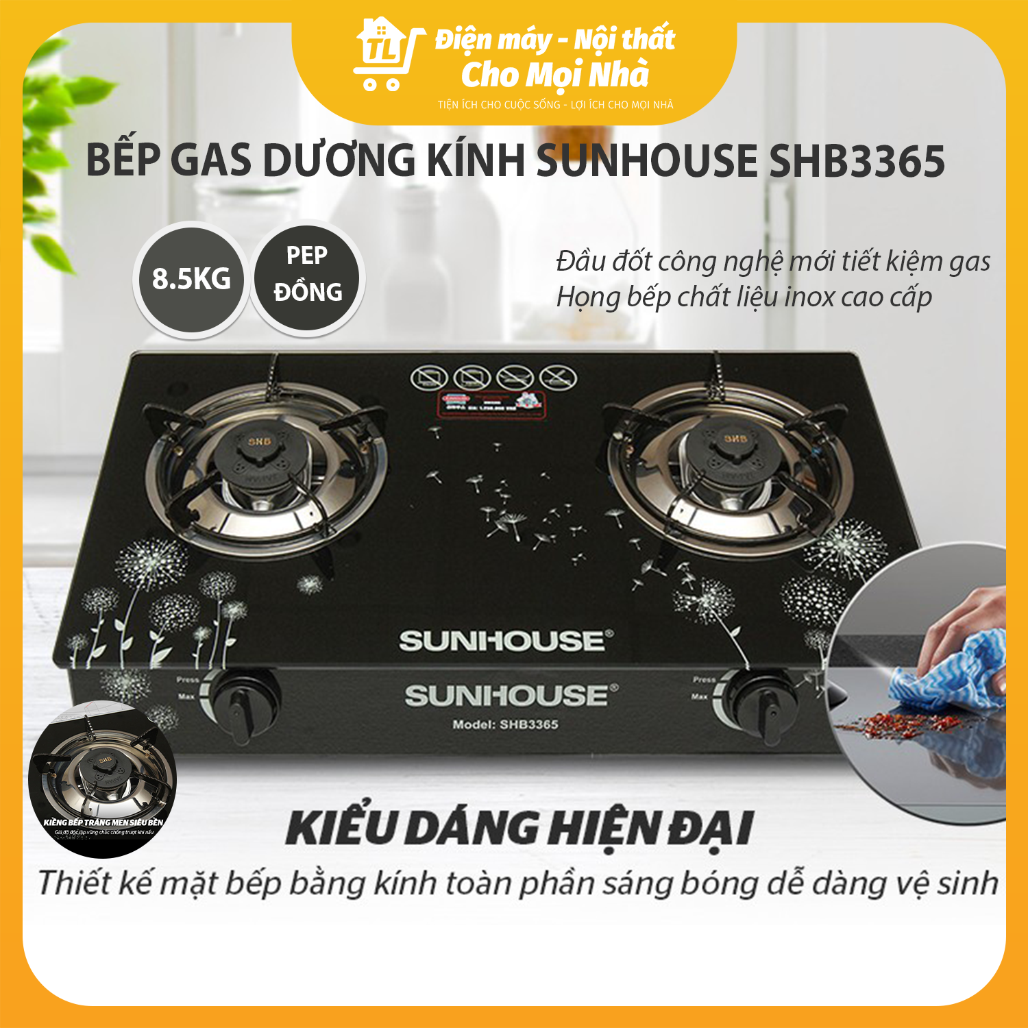 Bếp Gas Dương Kính Sunhouse SHB3365 - Hàng chính hãng