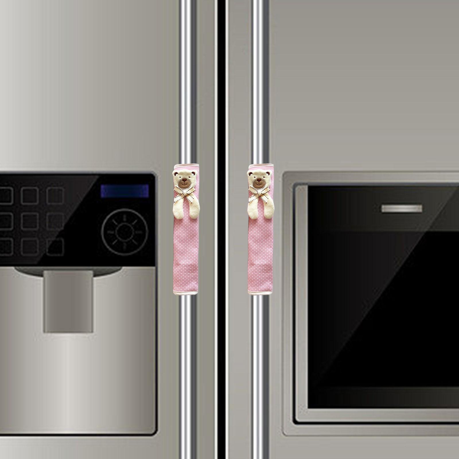 2x Refrigerator Door Handle Covers for Kitchen Appliances Decor