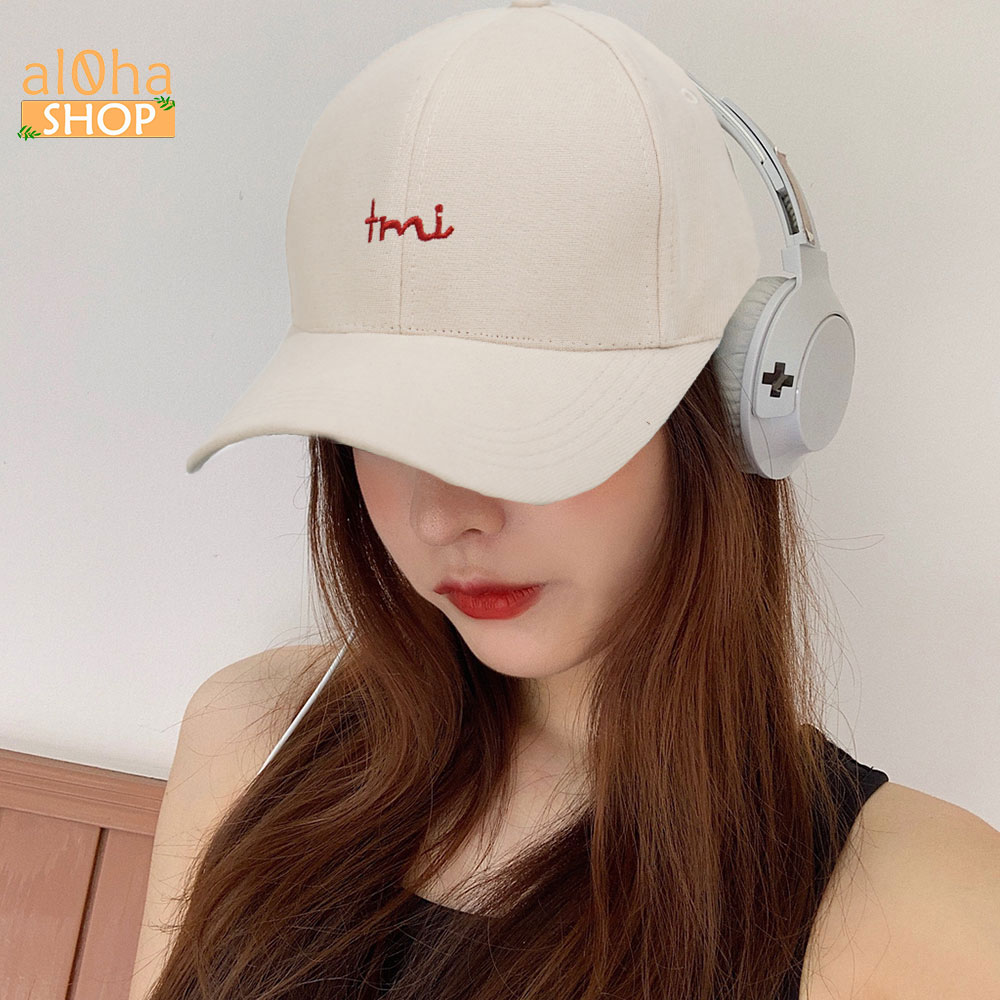 Nón chống nắng thêu chữ Tmi - mũ lưỡi trai unisex nam nữ chống nắng - al0ha Shop