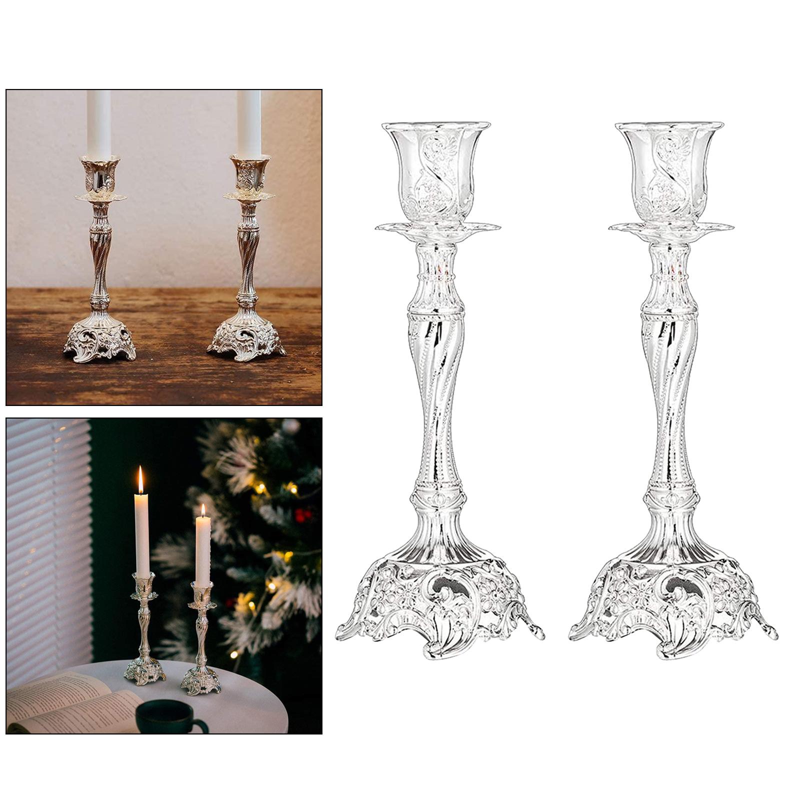 Metal Flowers Candlestick Holders Home Dinner Candle Holder Gold 3x3x4inch