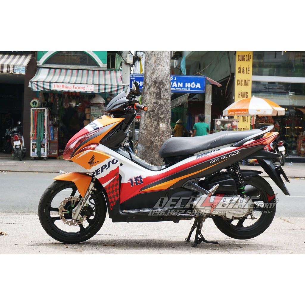 Tem trùm xe dành cho Air Blade 2011 Repsol