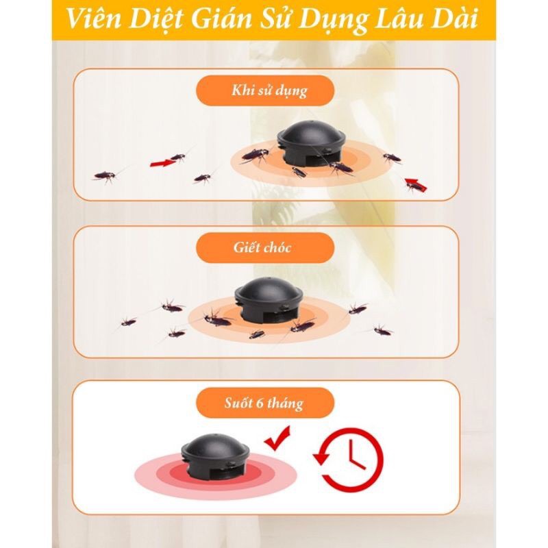 Thuốc diệt Gián dạng viên - hộp 12 viên (mẫu mới - nội địa Nhật)