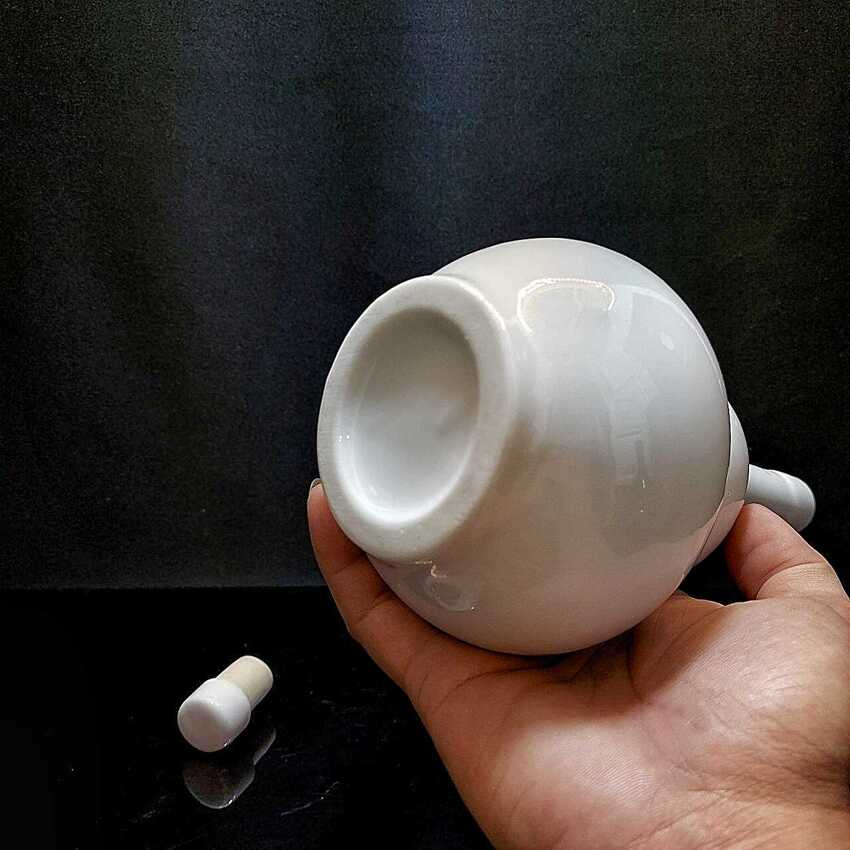 Nậm Rượu Đẹp 500ML gốm men sứ Bát Tràng cao cấp mẫu Hồ Lô cao màu trắng – Bình Đựng Rượu Gốm Sứ chất lượng đảm bảo