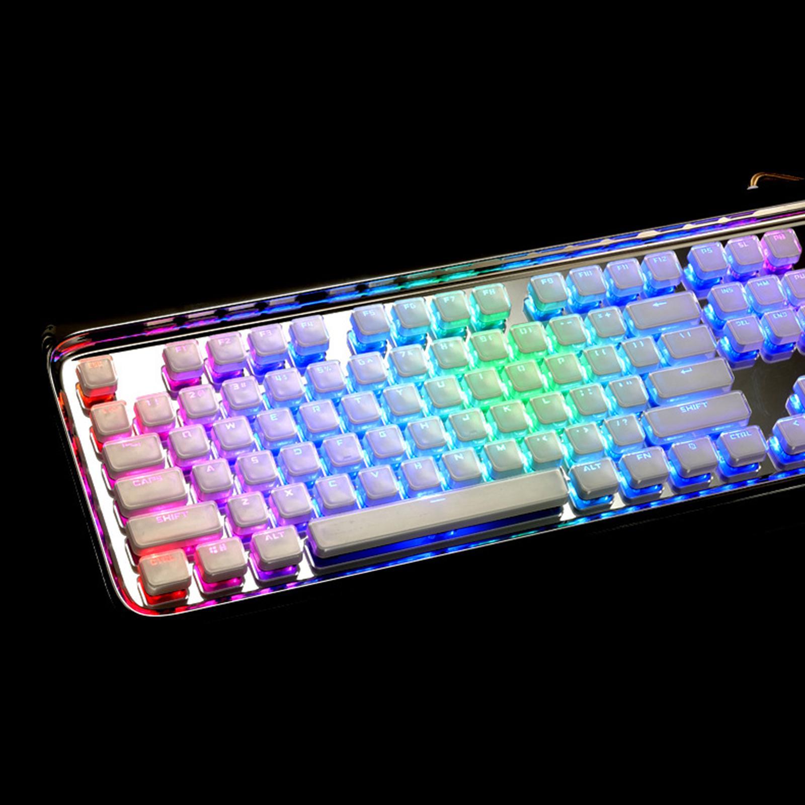 Pudding Keycaps for Mechanical Keyboards Full 108 Key Set white
