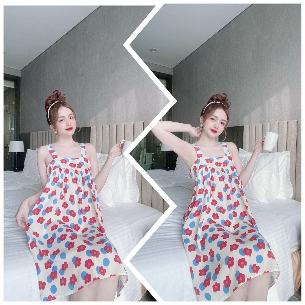 Váy ngủ sexy BIGSIZE ️FREE SHIP️ Đầm ngủ sexy lụa Mango Chất Siêu Mát Dáng Siêu Xinh &lt;75kg