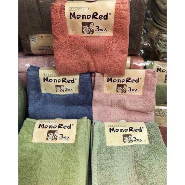 Sét 3 Khăn Mặt Xuất Nhật Chất Liệu Cotton Cao Cấp Mền Mịn Siêu Thấm Nước