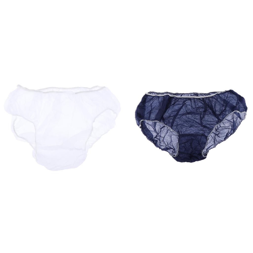 2x50pcs Nonwoven Underwear Panties Handy Briefs for Travel Hotel Spa White