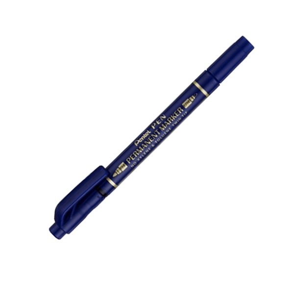 Bút Lông Dầu 2 Đầu, Đầu Tròn Pentel N75W-C - Xanh