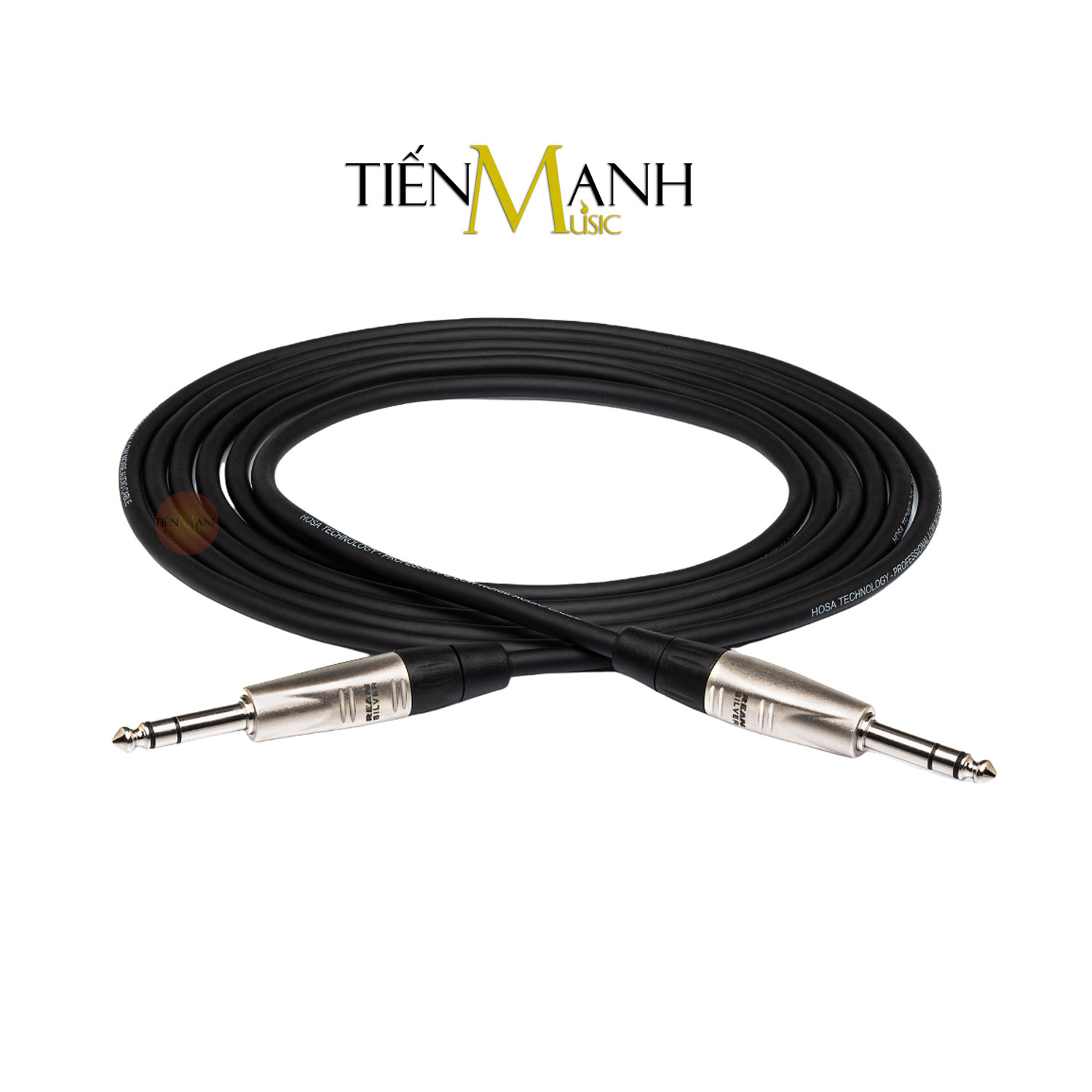 Dây Cáp Loa Kiểm Âm Hosa Pro Balanced REAN 2 Đầu 6ly Stereo TRS HSS-001.5, HSS-003, HSS-005, HSS-010 Studio Monitor Cable Hàng Chính Hãng - Kèm Móng Gẩy DreamMaker