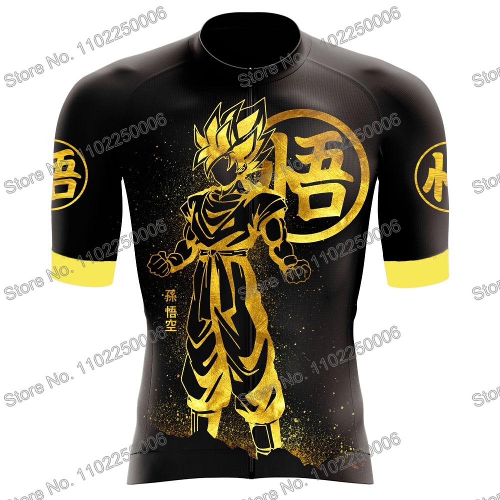 Golden Goku Cycling Jersey Set Summer Cycling Quần áo nam Đàn đường xe đạp phù hợp với tay áo ngắn xe đạp Bib Shorts MTB Maillot Color: 8 Size: XXS