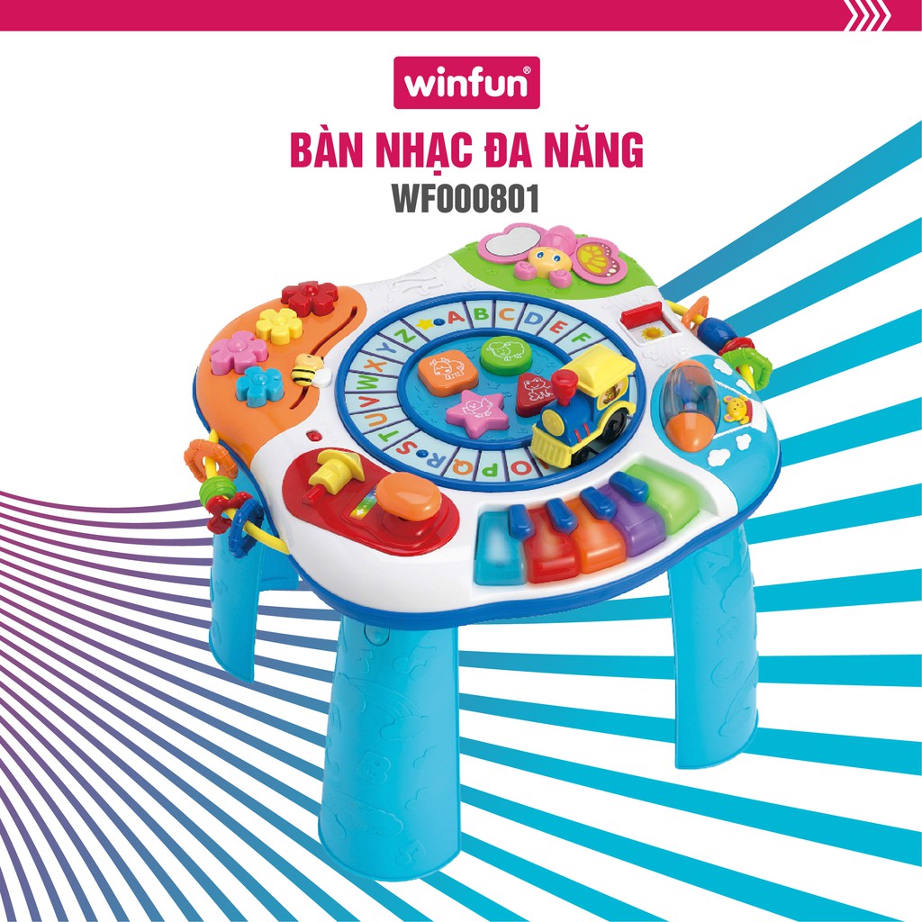 Đồ chơi có nhạc Bàn nhạc đa năng Winfun 0801 kích thích phát triển giác quan và rèn luyện khả năng vận động cho bé