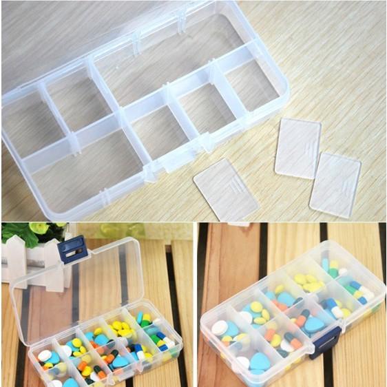 Combo 3 hộp đựng thuốc, trang sức 10 ngăn tiện dụng