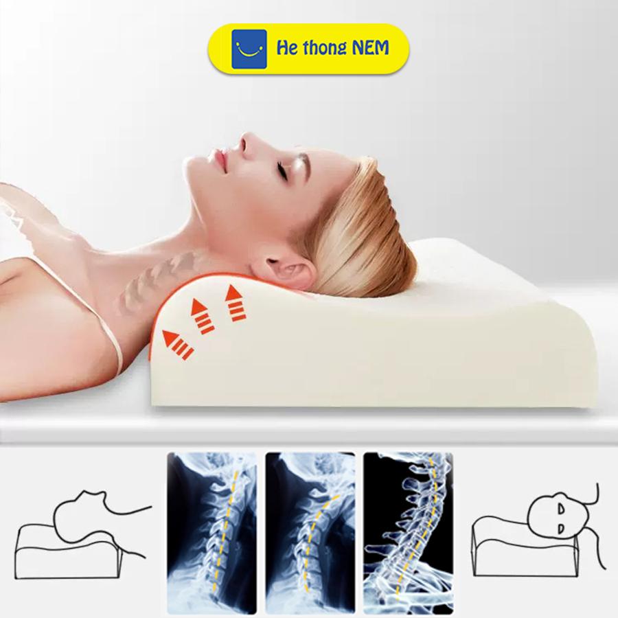 Ruột Gối Cao Su Non Người Lớn SERENA Gối Nằm Dễ Ngủ Ngon Cao Su Lượn Sóng Non Thiên Nhiên Chống Ngáy Đau Mỏi Cổ Vai Gáy