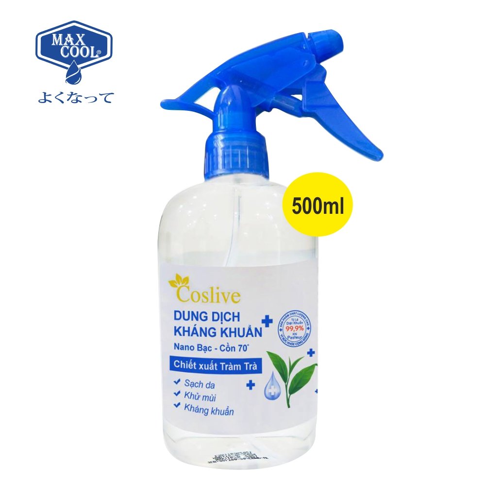 XỊT KHÁNG KHUẨN TINH CHẤT TRÀM TRÀ COSLIVE - 500ML