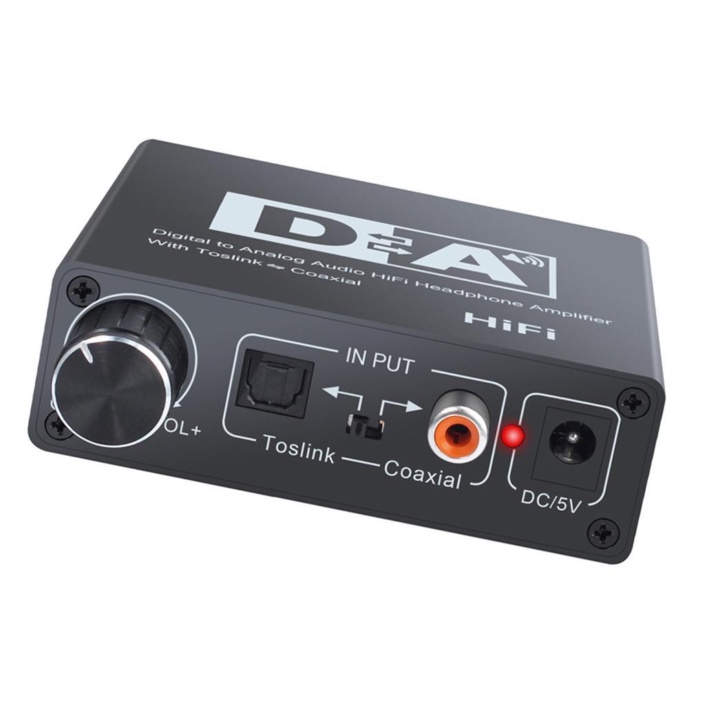 Digital Analog Audio Converter  DAC Amplifier   Black