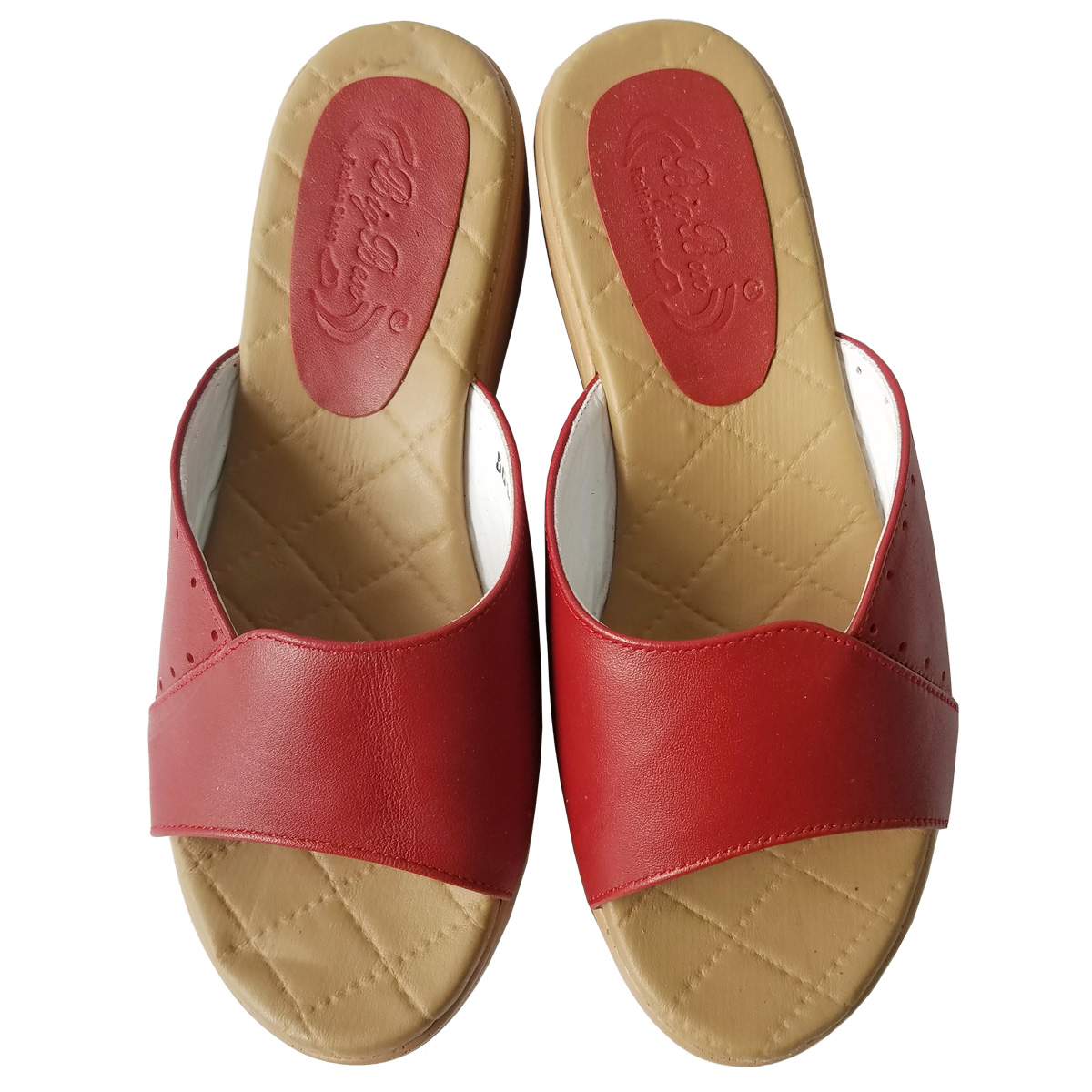 Dép Đế Xuồng Nữ BIGBEN Da Bò Thật Cao 5 Phân DX59