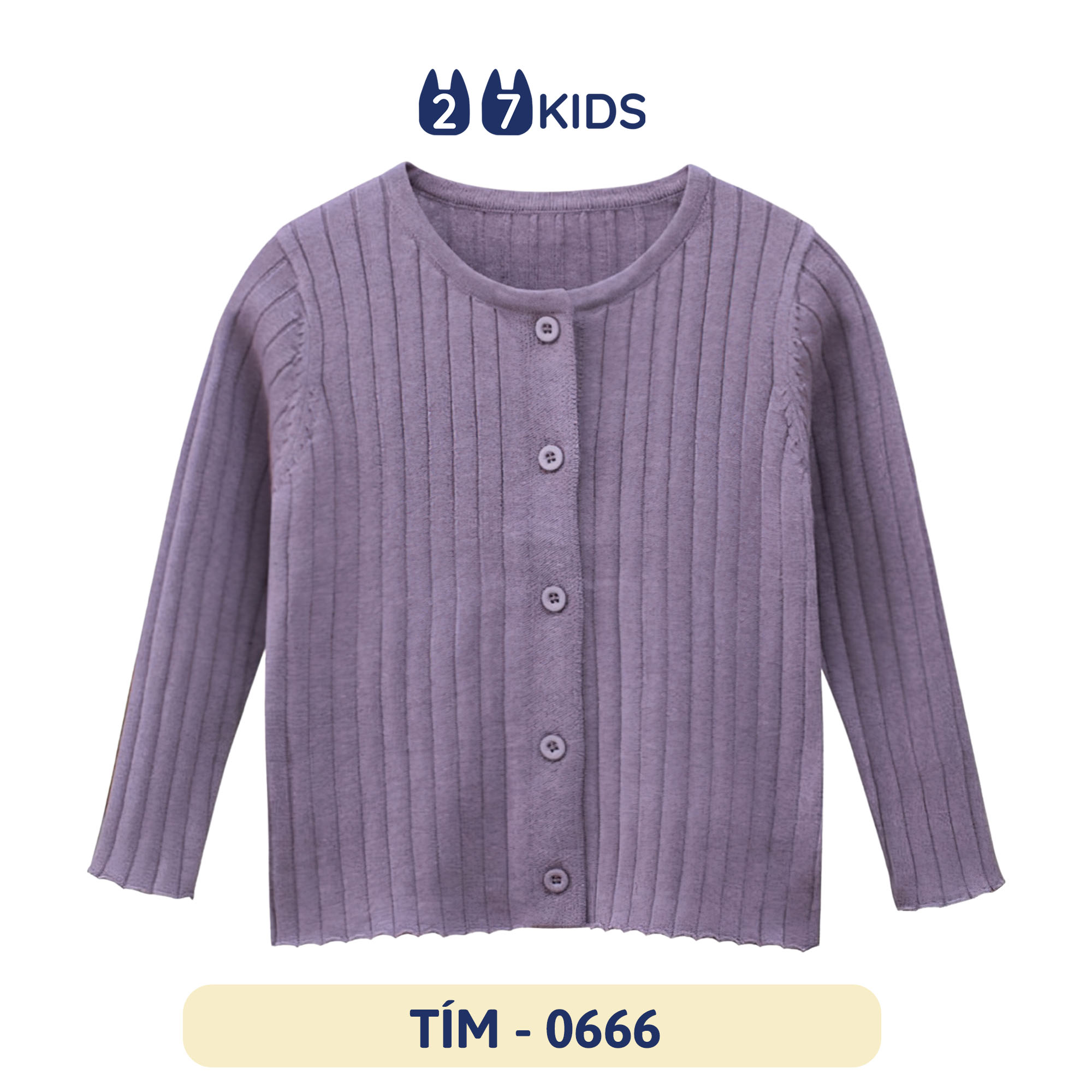 Áo len cardigan cài cúc bé gái 27Kids 27Home áo khoác len dài tay nữ cho trẻ từ 2-10 tuổi GLSW2