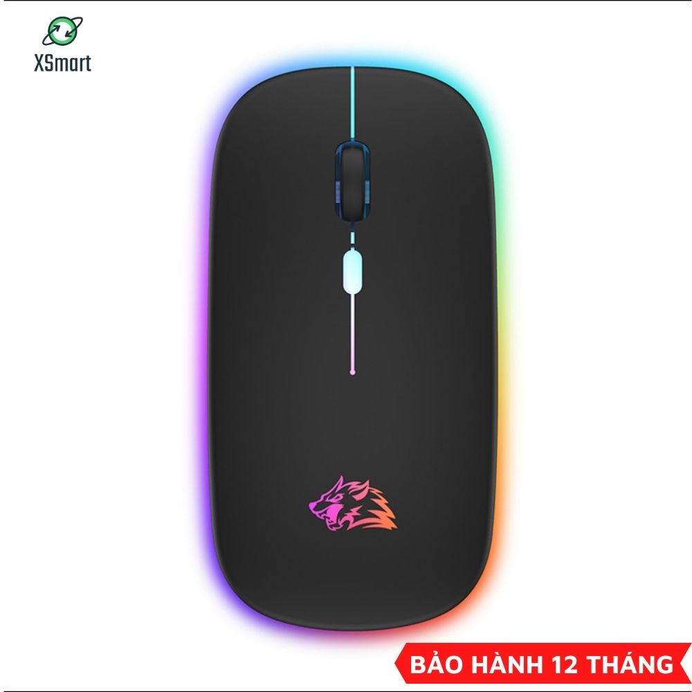 Chuột Không Dây Máy Tính XSmart A2Pro Có Led Đổi Màu Pin Sạc Dùng Văn Phòng, Chơi Game, Làm Việc Cực Chất - Hàng Chính Hãng