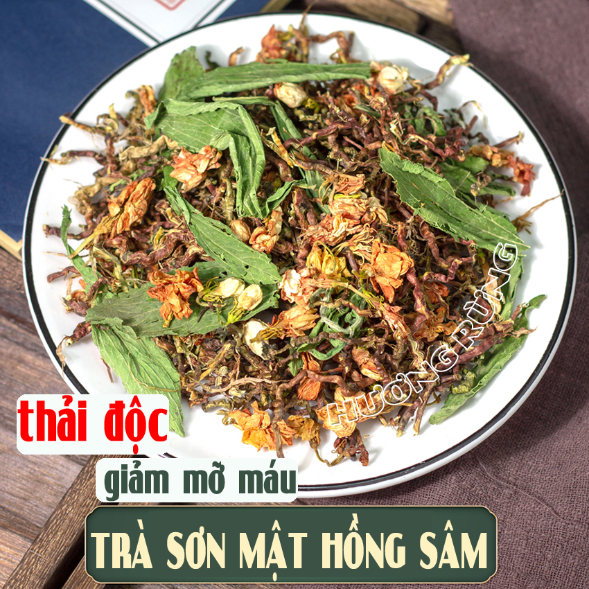 Trà sơn mật hồng sâm 1kg loại ngon thơm ngọt, thanh nhiệt giải độc gan, giảm cân ổn định huyết áp